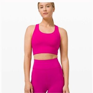 Lululemon stash it bra - medium support B/C cup - hot pink size 4